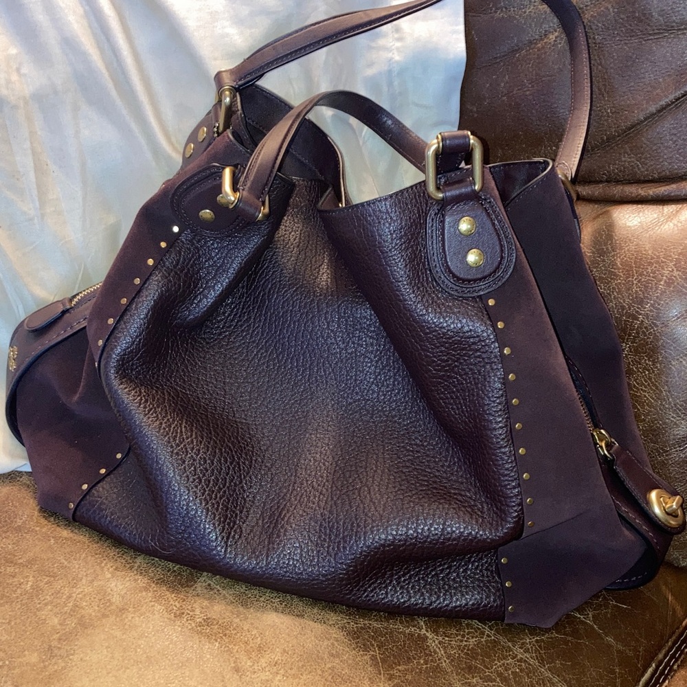 Coach Edie 42 Hobo Shoulder Bag 32988 with buffalo leather & suede suede panels - Picture 11 of 12